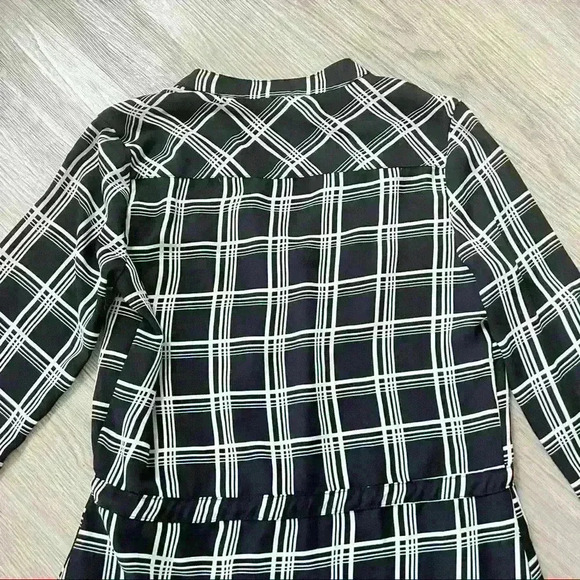 SEDUCTION PLAID MINI DRESS WAIST  TIE SIZE SMALL - Picture 5 of 14